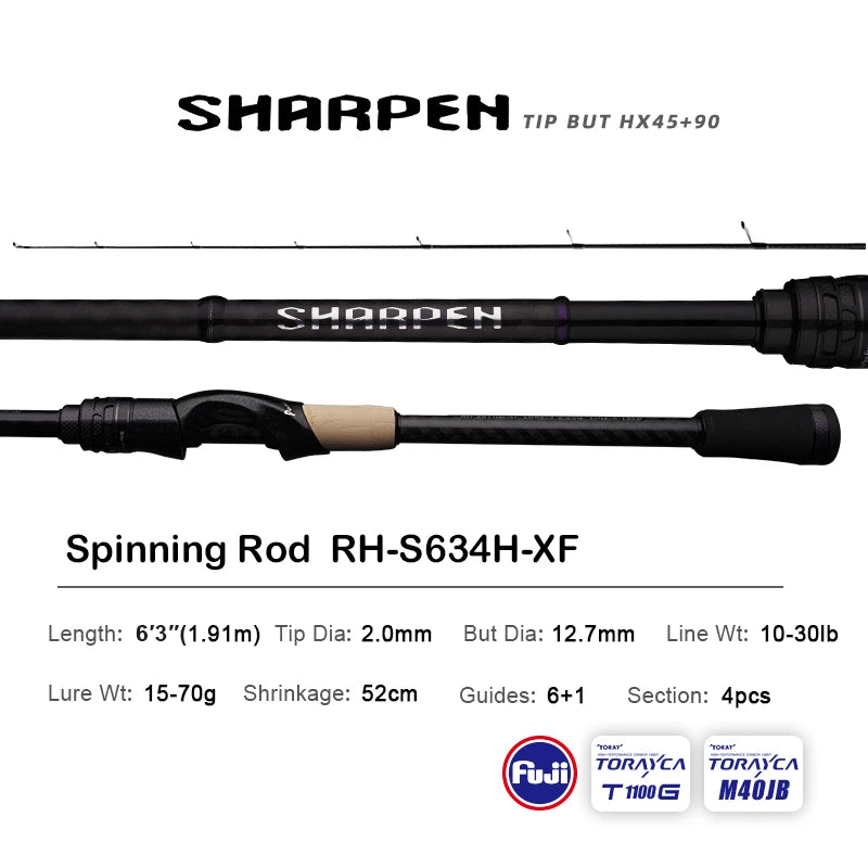 PURELURE SHARPEN Travel Fishing Rod