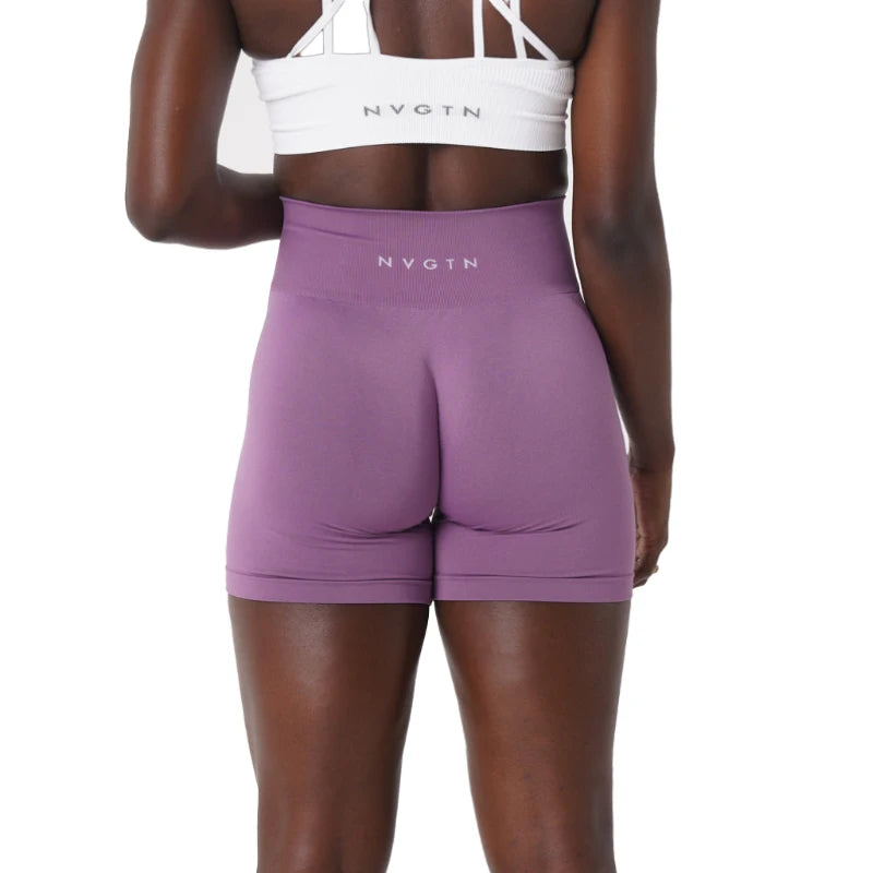 Spandex Solid Seamless Shorts