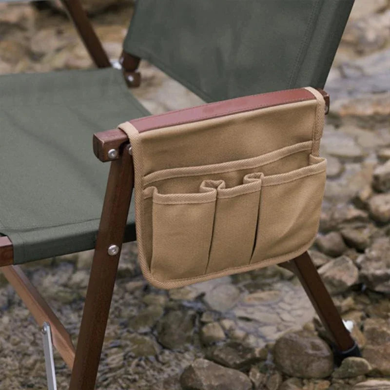 Outdoor Camping Chair Armrest Storage Bags