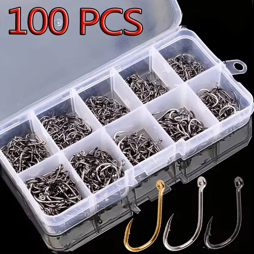 Aorace 100Pcs Fishing Hooks Set