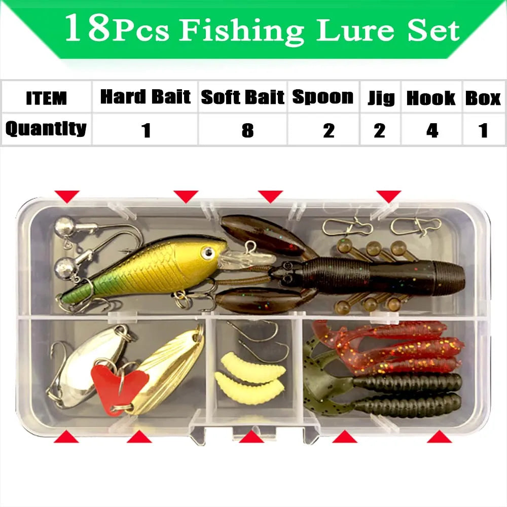 Fishing Lure Kit – Soft and Hard Bait Set