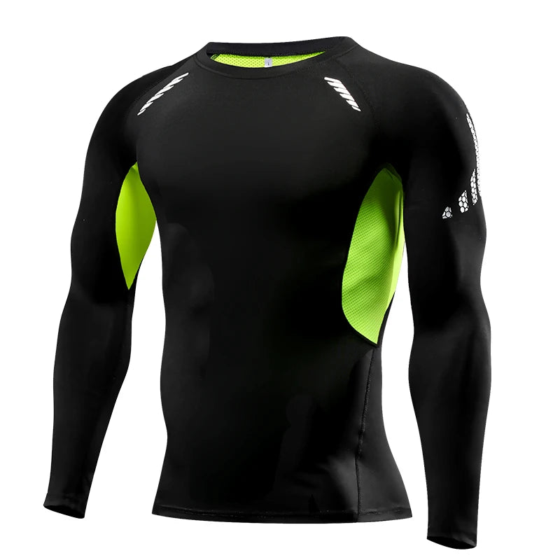 Men's Compression Running T-Shirt - Long Sleeve