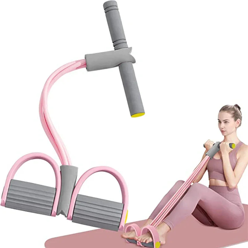 4-Tube Yoga Pedal Puller Resistance Band