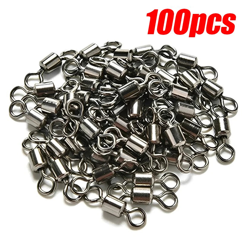 50/100pcs Bearing Swivel Fishing Connector