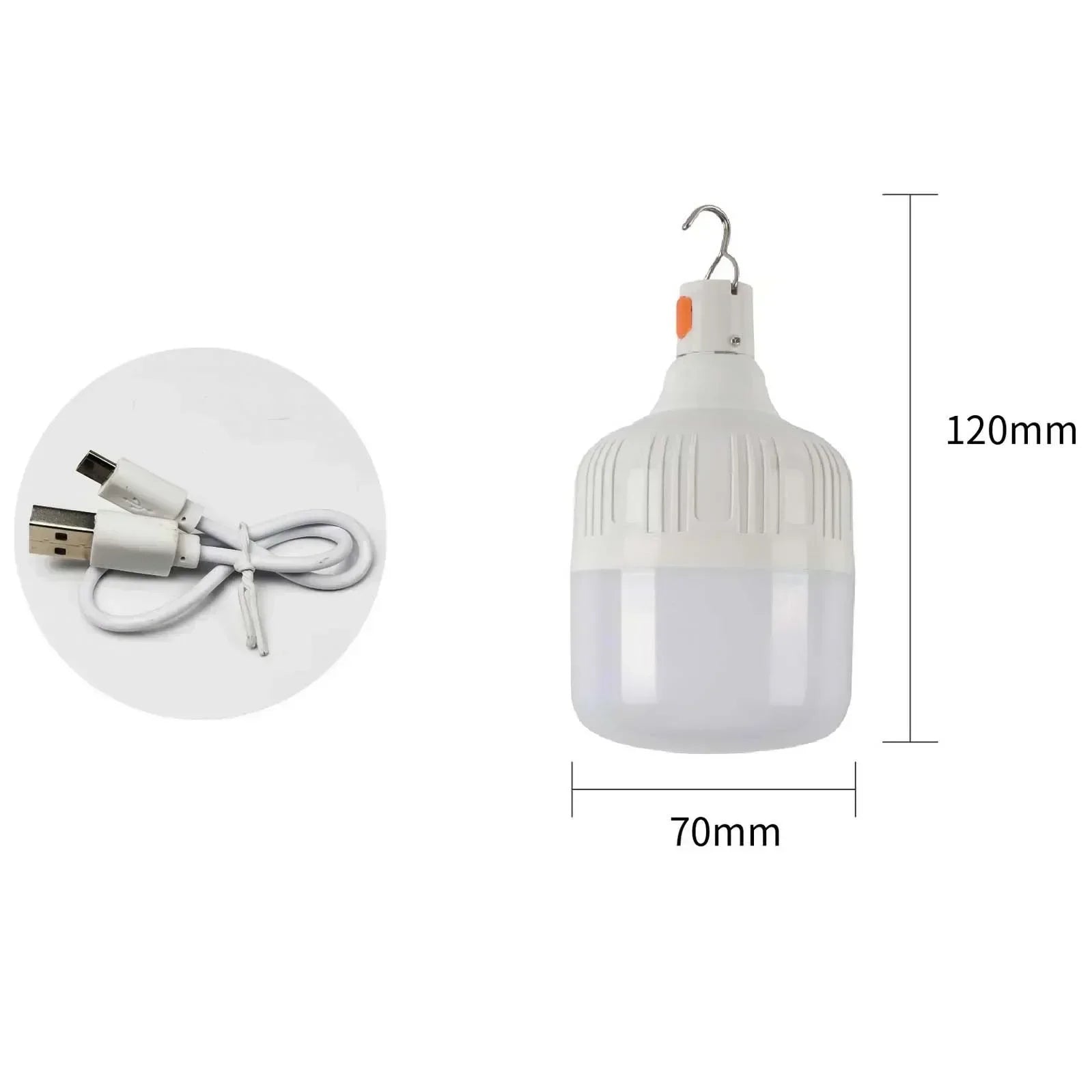 60W Emergency USB Rechargeable LED Light Bulb Lantern