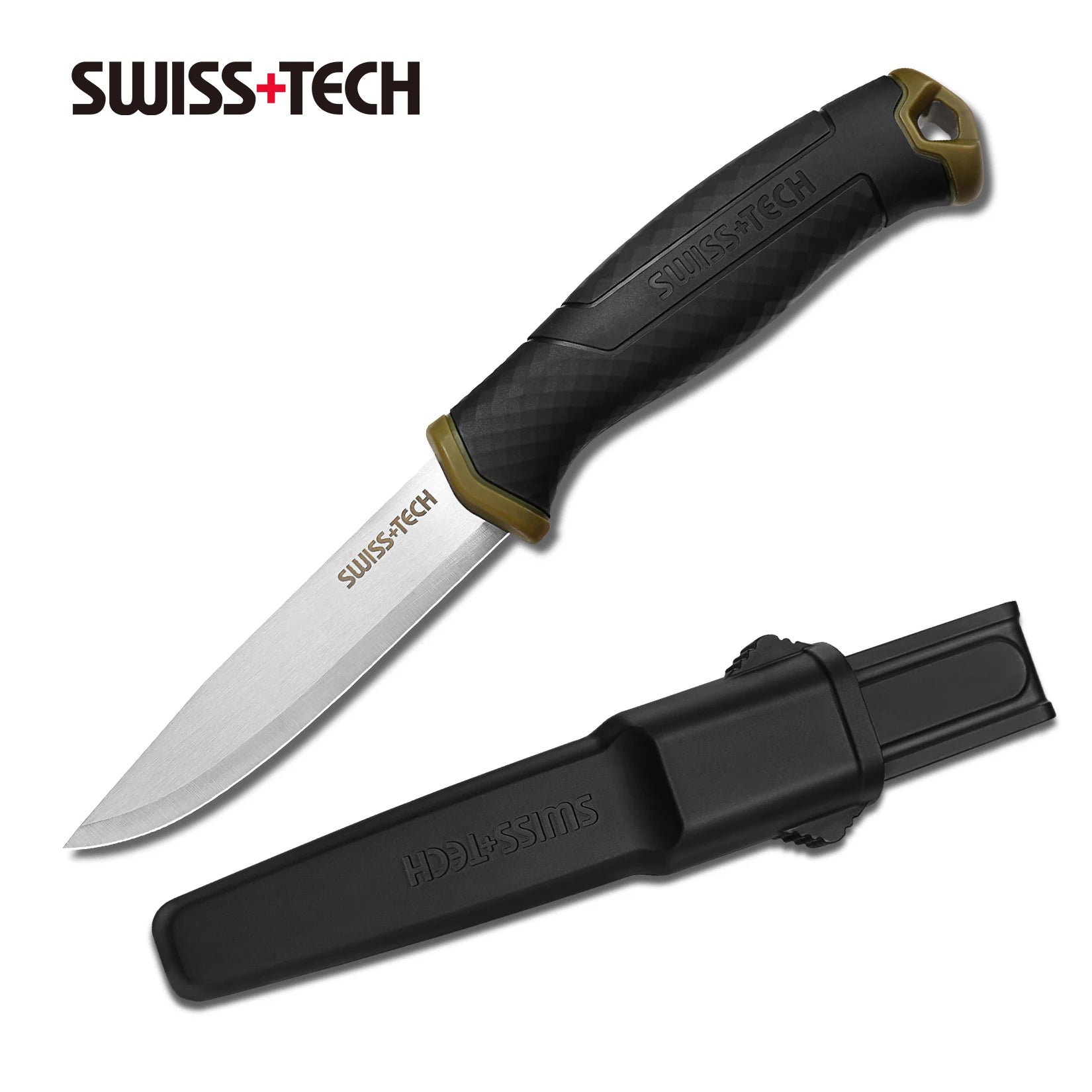 SWISS TECH Fixed Blade Survival Knife