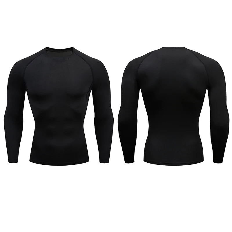 Men's Compression Running T-Shirt - Long Sleeve