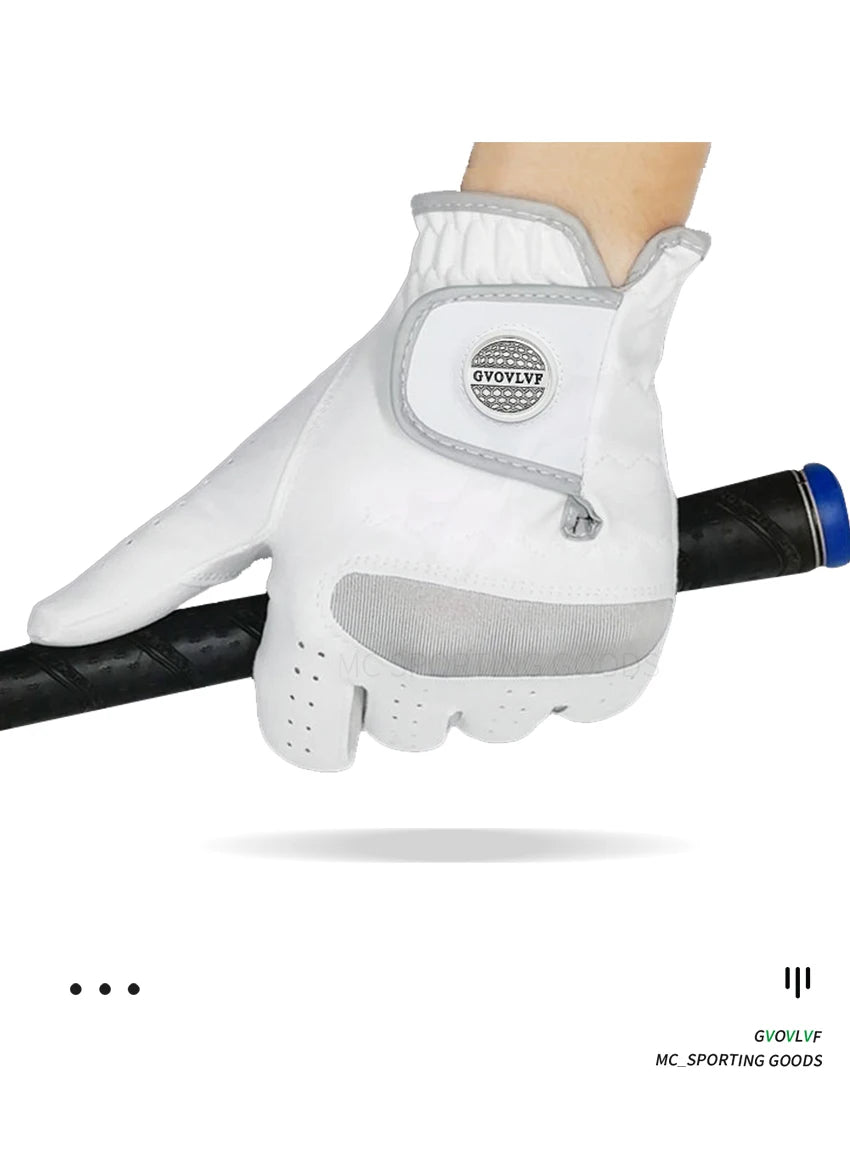 Golf Glove with Magnetic Marker