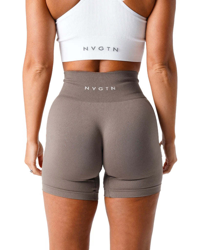 Spandex Solid Seamless Shorts