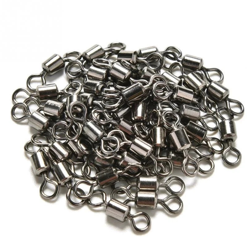 50/100pcs Bearing Swivel Fishing Connector