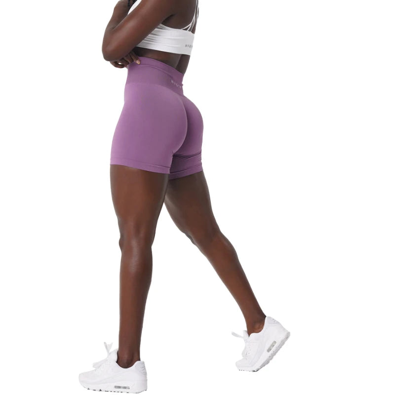 Spandex Solid Seamless Shorts