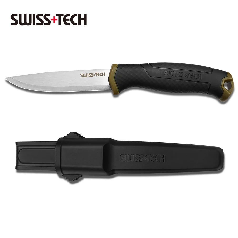 SWISS TECH Fixed Blade Survival Knife