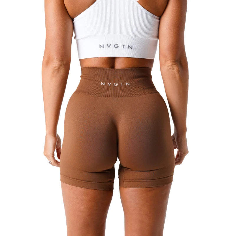 Spandex Solid Seamless Shorts