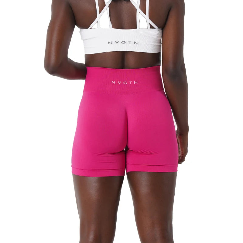 Spandex Solid Seamless Shorts