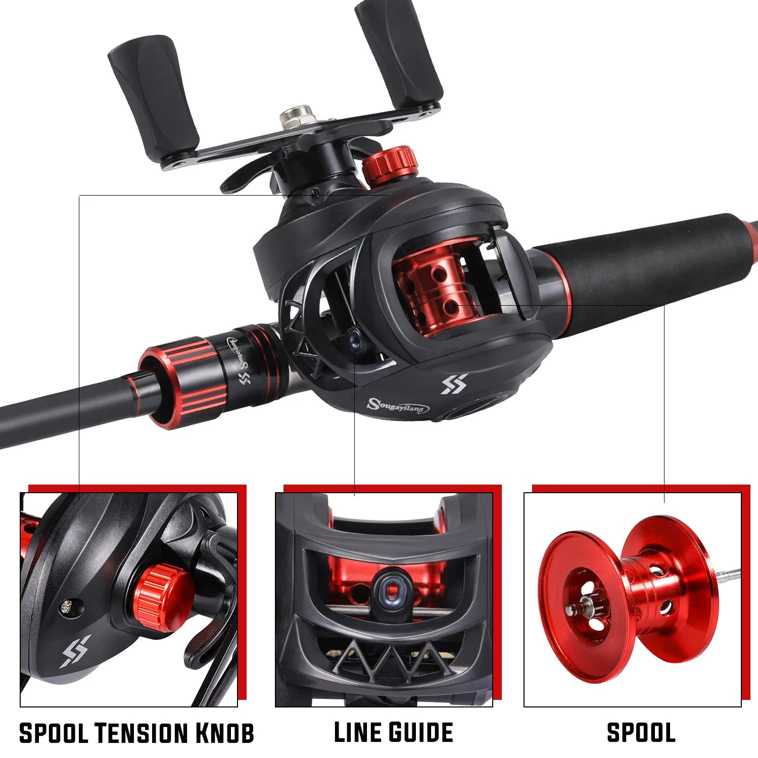 Sougayilang Fishing Rod and Reel Combo