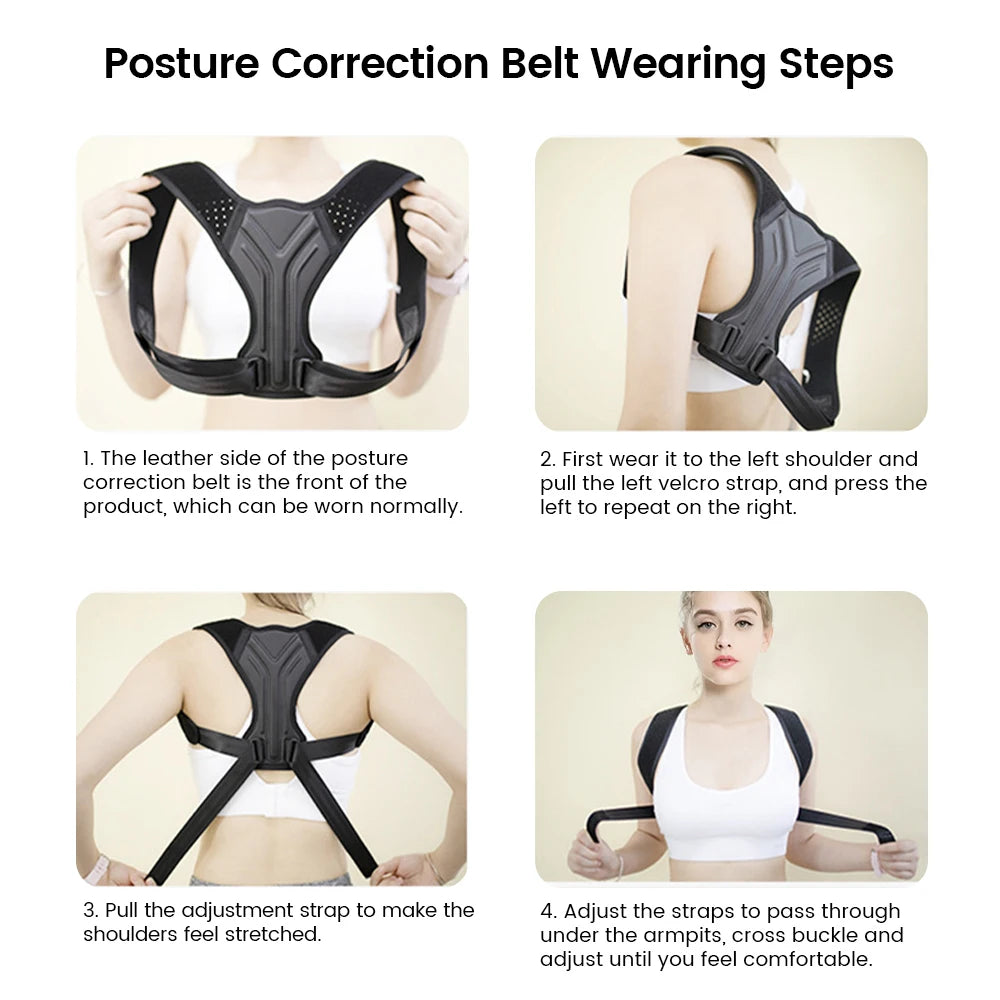 Adjustable Back Shoulder Posture Corrector Belt