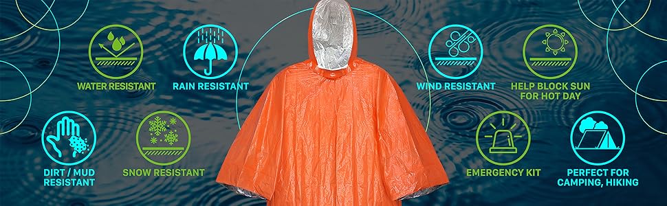 Emergency Waterproof Raincoat Poncho